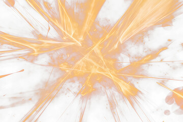 Aufkleber - Abstract fiery explosion, glowing orange and yellow light streaks on Transparent  background.