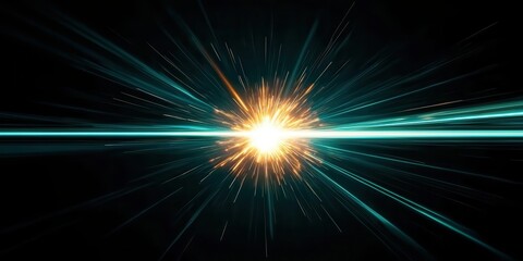 Wall Mural - a vibrant burst of light and energy resembling, a speed effect or explosion