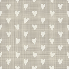 Poster - Abstract retro seamless pattern with hand drawn hearts. Abstract polka dot background. vector textures. Design for print, voucher, decor, package, banner, card, wallpaper, textile