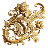 Opulent Golden Baroque Ornament A Symphony of Intricate Elegance