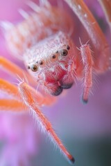 Fototapete - Close-up of a spider sitting on a colorful flower, perfect for wildlife or insect-themed projects