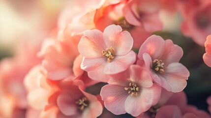 Sticker - A detailed view of a cluster of pink flowers