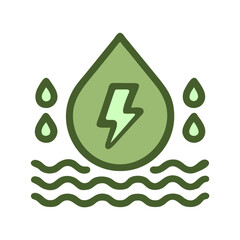 Poster - Renewable resources hydropower icon