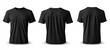 © photopixelstudio - Black T-shirt Mockup Front and Back Views