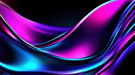 A purple and blue wave with a black background. The wave is very long and has a lot of detail