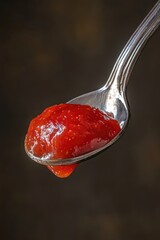 Wall Mural - A bottle of ketchup sits on a table, ready for use