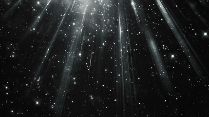 Wall Mural - Cosmic starfall with radiant white light for celestial designs
