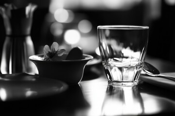 Poster - A glass of water sitting on a table