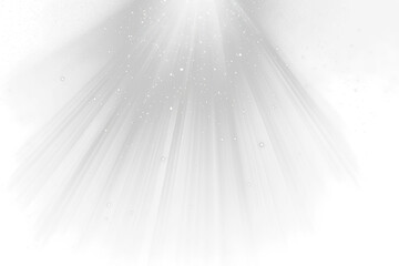 Aufkleber - Bright light rays beam down on Transparent background with sparkles.