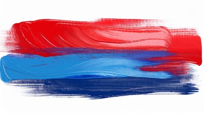Canvas Print - red and blue watercolor
