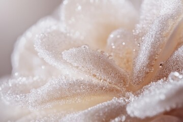 Wall Mural - A close-up shot of a flower completely covered in sugar, perfect for using as a design element or in a food-related context