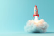 © Iqra - A light bulb on a cloud with a flickering flame flying in the sky, representing a new idea of innovation and creativity,