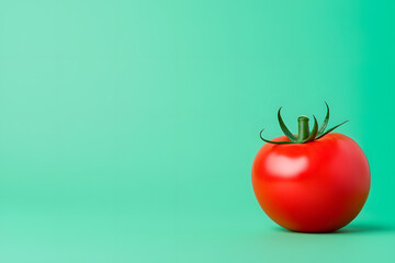 Wall Mural - Fresh red tomato isolated on a white background