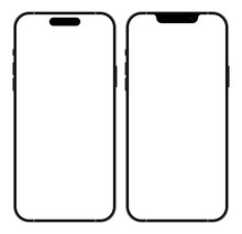 smartphone mockup with blank screen. Realistic smartphone mockup. Mobile phone vector on transparent background. phone mockups, black models smartphone template front view