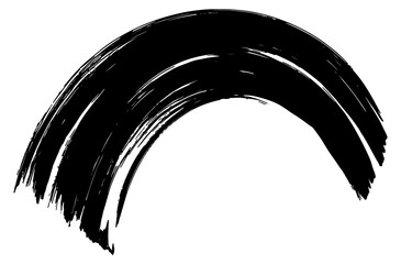 Wall Mural - png a semicircle scribble abstract drawing black.