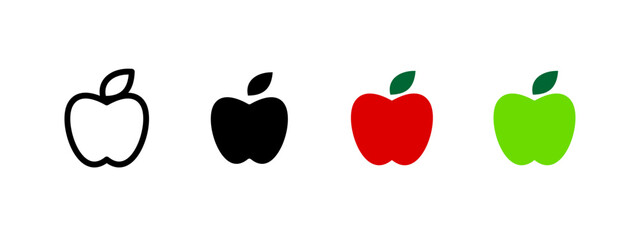 Wall Mural - apple icon. fresh fruit symbol. healthy nutrition and organic food vector illustration. natural prod