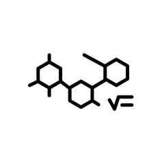 Wall Mural - chemical formula icon. molecular structure symbol. science and laboratory vector illustration. bioch