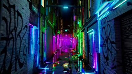 Poster - Neon Alley Kaleidoscope