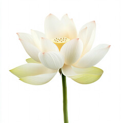 Canvas Print - White Lotus Flower Isolated