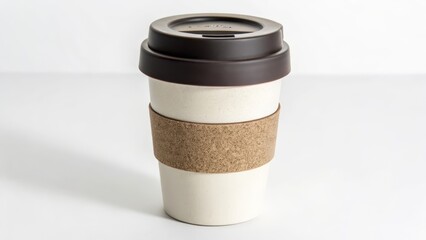 Wall Mural - Reusable Coffee Cup, White Background