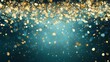 © Aimanrosely - Glimmering Gold and Blue Background with Bokeh and Sparkles