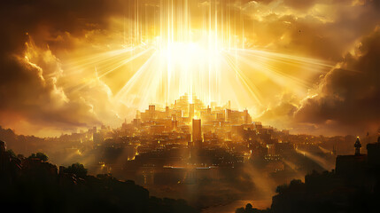 Wall Mural - new jerusalem god heaven city