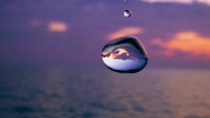 Poster - water drops on the sky