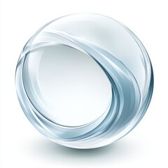 Poster - laser machining of a transparent hemisphere lens, logo, vector graphics, logo, white background, stylized