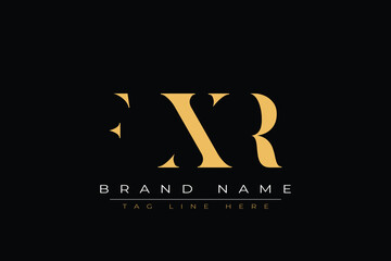 Wall Mural - FXR abstract letter logo design. This logo is designed by three abstract letters.