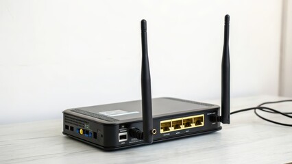 Wireless Router on White Background