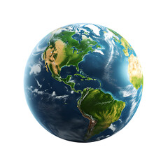 planet earth globe isolated on transparent background