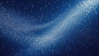 beautiful abstract blue background with scattering of silver sparkles