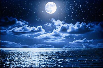 moon over the sea