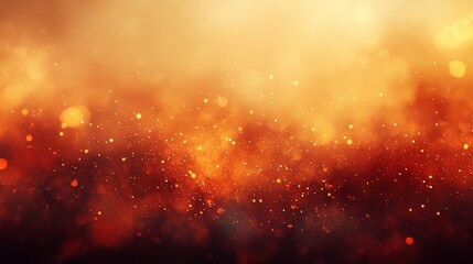 Wall Mural - Glowing particles of light spread in the fiery colored image