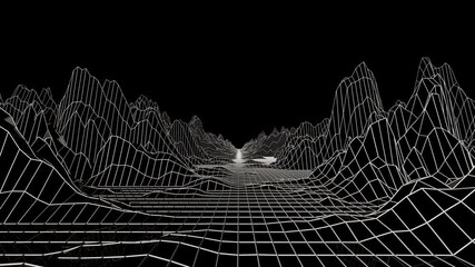 3D polygon surface waves on seamless loops.