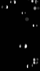 Fototapete - Super Slow Motion of Flying Water Drops, Isolated on Black Background. Filmed on High Speed Cinema Camera, 1000fps. Vertical Aspect Ratio.