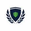 © Юлія Крикун - Shield and Laurel Emblem Symbolizing Strength and Protection in Modern Design. Generative AI