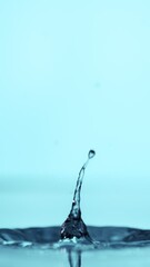 Poster - Super Slow Motion of Water Drops Falling Down in Extreme Detail. Filmed on High Speed Cinema Camera, 1000fps. Vertical Aspect Ratio.