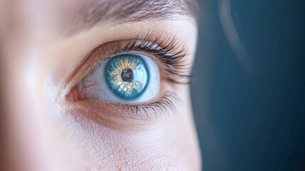 Poster - Close-up blue eye, looking, detail, skin, gaze