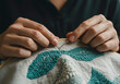 © ProArt Studios - Woman’s Hands Creating Embroidery Art – Punch Needle Crafting Process