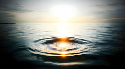 Wall Mural - Sunset Water Ripples Abstract Background