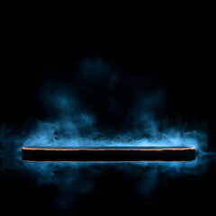 Poster - Dark Blue Fog 3D Background