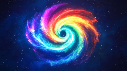 Wall Mural - spiral light ring with cosmic background