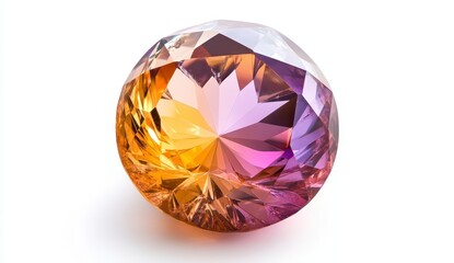 Multicolored Gemstone with Brilliant Cut and Sparkling Facets