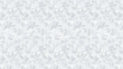 Wall Mural - White Floral Illustration Background