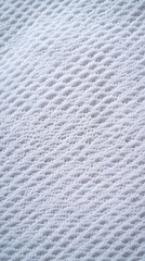 Sticker - White Textured Fabric Close-Up