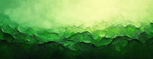 Aufkleber - Abstract Green Texture Grunge Background with Light Center Organic Design for Spring Summer Wall Art