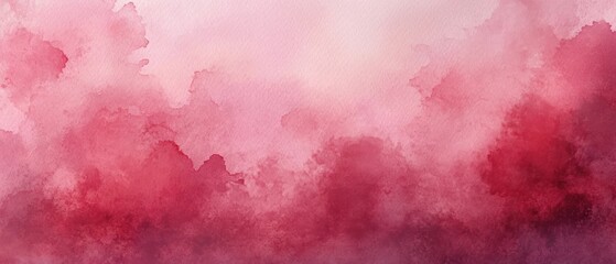 Aufkleber - Watercolor Background in Elegant Pink Hues with Textured Grunge and Dreamy Soft Lighting