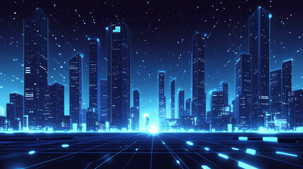 Wall Mural - city at night
