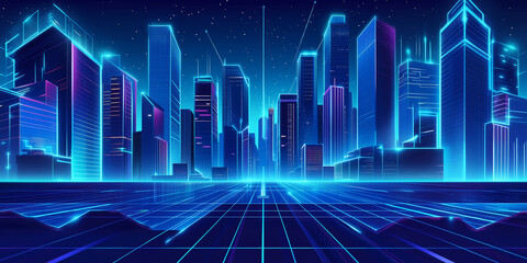 Wall Mural - city at night